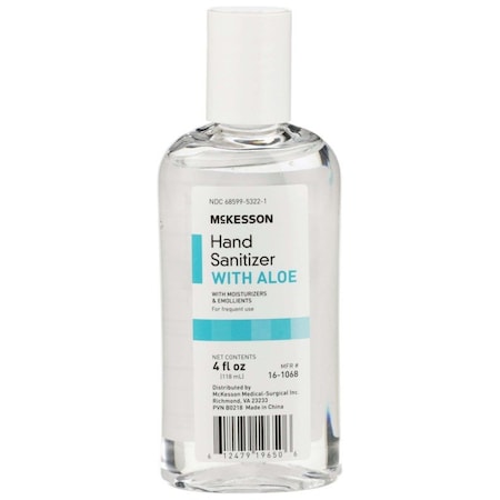 Mckesson Gel Hand Sanitizer with Aloe 4 oz., 24PK 16-1068